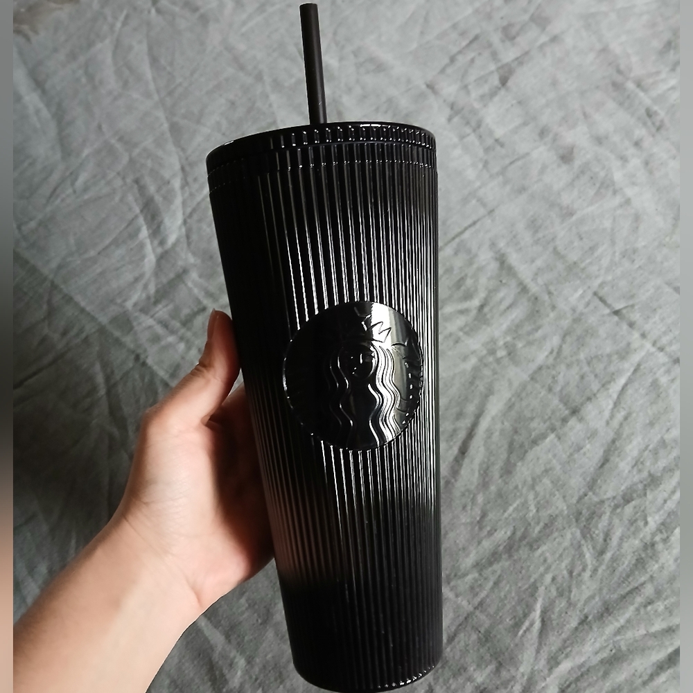 Starbucks Glossy Black Textured Tumbler
